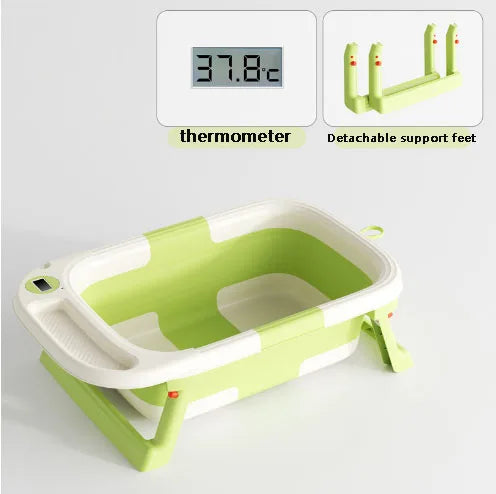AeroNest™ Smart Baby Bathtub | Soft Cushion, Built-in Thermometer & Portable Design
