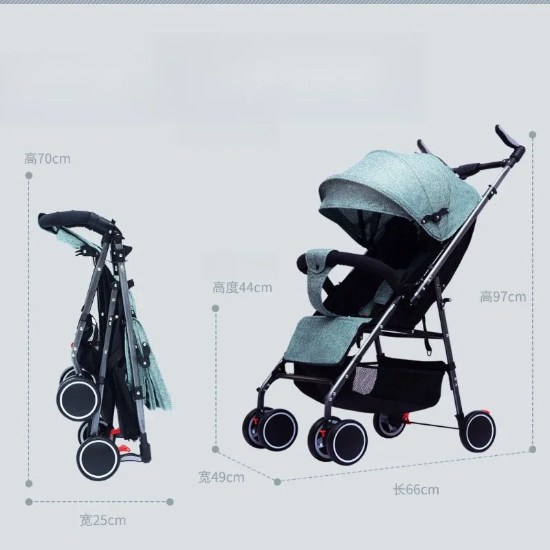 AeroNest™ 2025 2-in-1 Baby Stroller | Sit & Lie, Lightweight, One-Button Fold