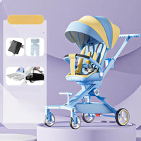AeroNest™ High-View Baby Stroller – Lightweight, Shock-Absorbing 4-Wheel Design