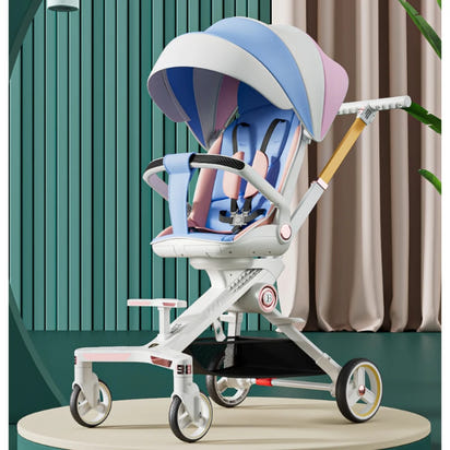 AeroNest™ High-View Baby Stroller – Lightweight, Shock-Absorbing 4-Wheel Design