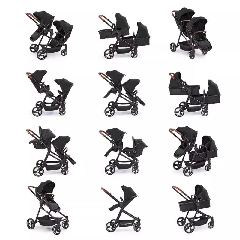 AeroNest™ AirGlide™ 2-in-1 Travel Stroller | Foldable, Lightweight & Convertible Baby Bik