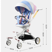 AeroNest™ High-View Baby Stroller – Lightweight, Shock-Absorbing 4-Wheel Design