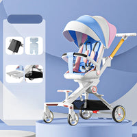 AeroNest™ High-View Baby Stroller – Lightweight, Shock-Absorbing 4-Wheel Design