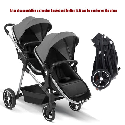 AeroNest™ AirGlide™ 2-in-1 Travel Stroller | Foldable, Lightweight & Convertible Baby Bik