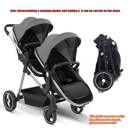 AeroNest™ AirGlide™ 2-in-1 Travel Stroller | Foldable, Lightweight & Convertible Baby Bik