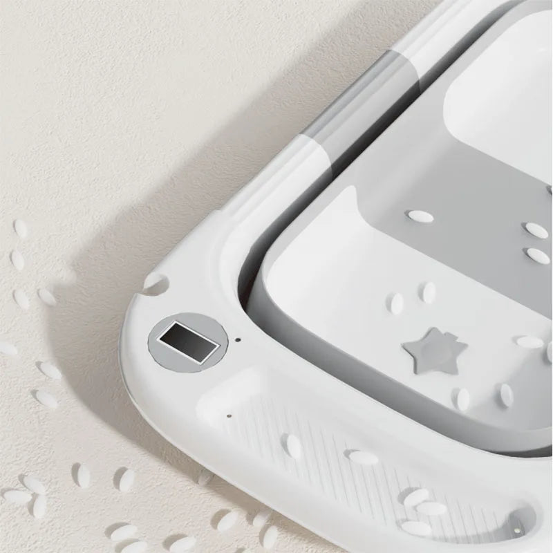 AeroNest™ Smart Baby Bathtub | Soft Cushion, Built-in Thermometer &amp; Portable Design