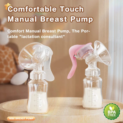 AeroNest™ Manual Breast Pump – BPA-Free Milk Suction Bottle for Postpartum Moms