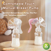 AeroNest™ Manual Breast Pump – BPA-Free Milk Suction Bottle for Postpartum Moms