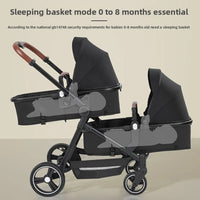 AeroNest™ AirGlide™ 2-in-1 Travel Stroller | Foldable, Lightweight & Convertible Baby Bik