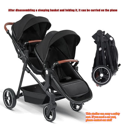 AeroNest™ AirGlide™ 2-in-1 Travel Stroller | Foldable, Lightweight & Convertible Baby Bik
