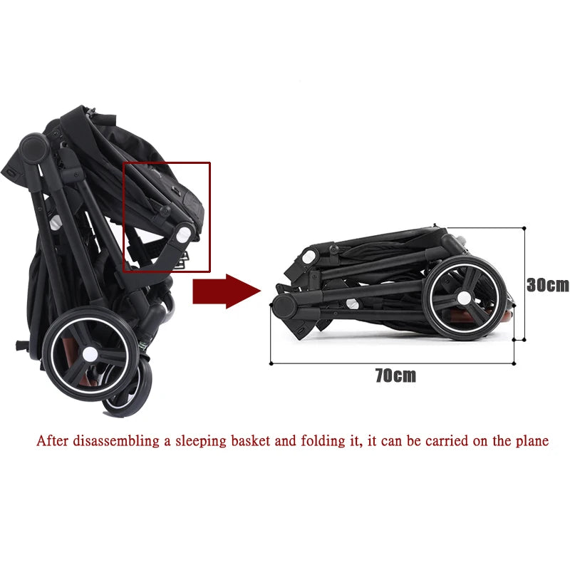 AeroNest™ AirGlide™ 2-in-1 Travel Stroller | Foldable, Lightweight & Convertible Baby Bik
