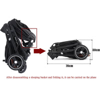 AeroNest™ AirGlide™ 2-in-1 Travel Stroller | Foldable, Lightweight & Convertible Baby Bik