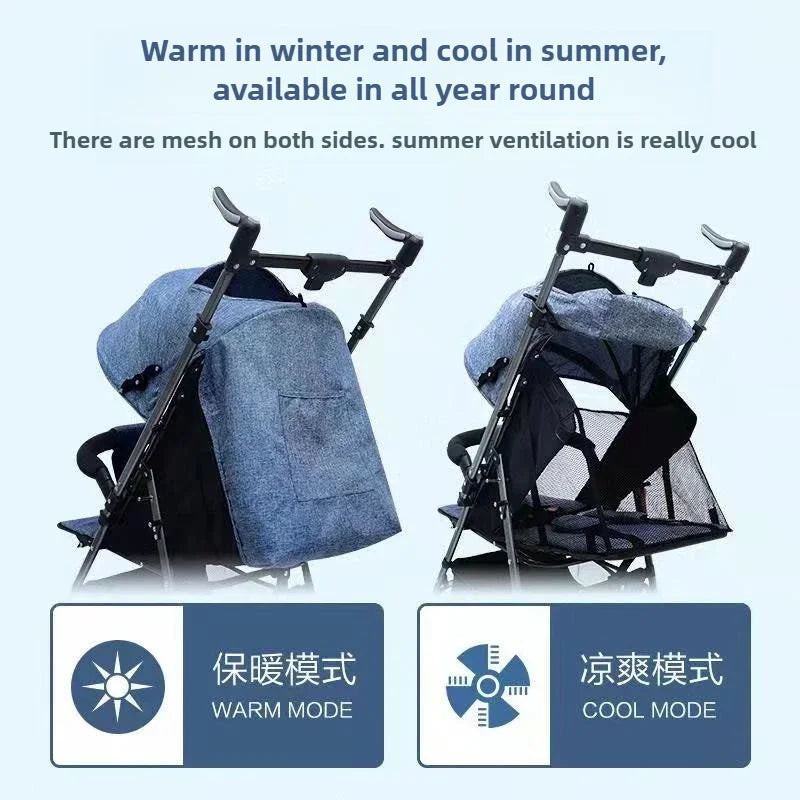 AeroNest™ 2025 2-in-1 Baby Stroller | Sit & Lie, Lightweight, One-Button Fold