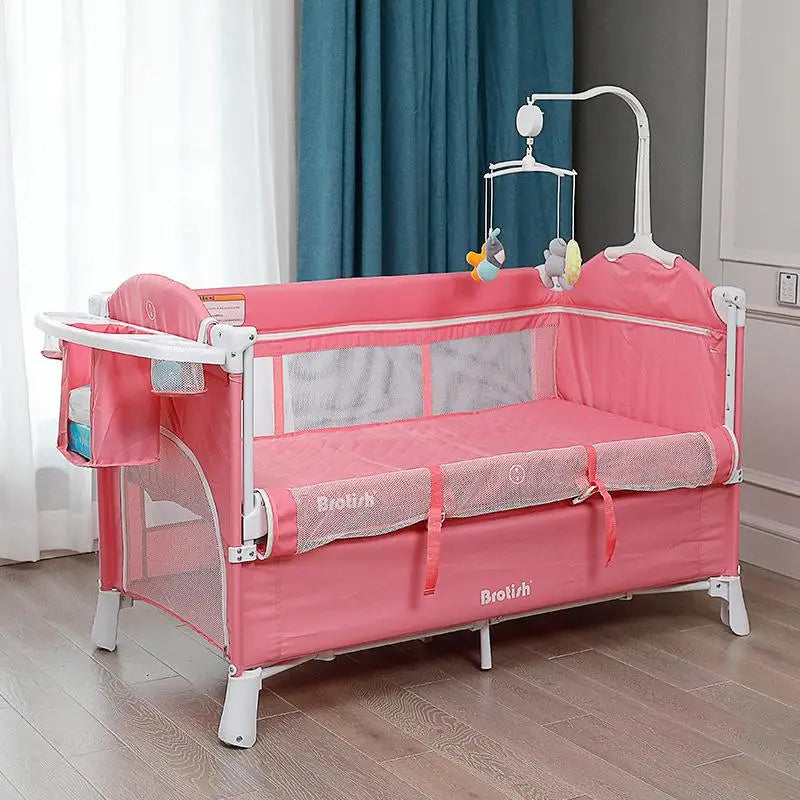 AeroNest™ 6-in-1 Foldable Baby Crib | Cradle, Changing Table &amp; Play Bed