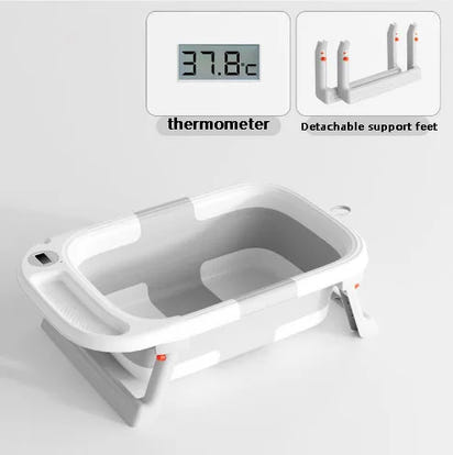 AeroNest™ Smart Baby Bathtub | Soft Cushion, Built-in Thermometer & Portable Design