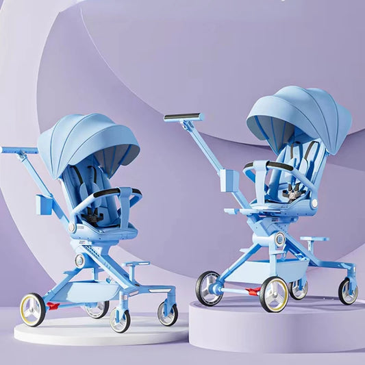 AeroNest™ High-View Baby Stroller – Lightweight, Shock-Absorbing 4-Wheel Design